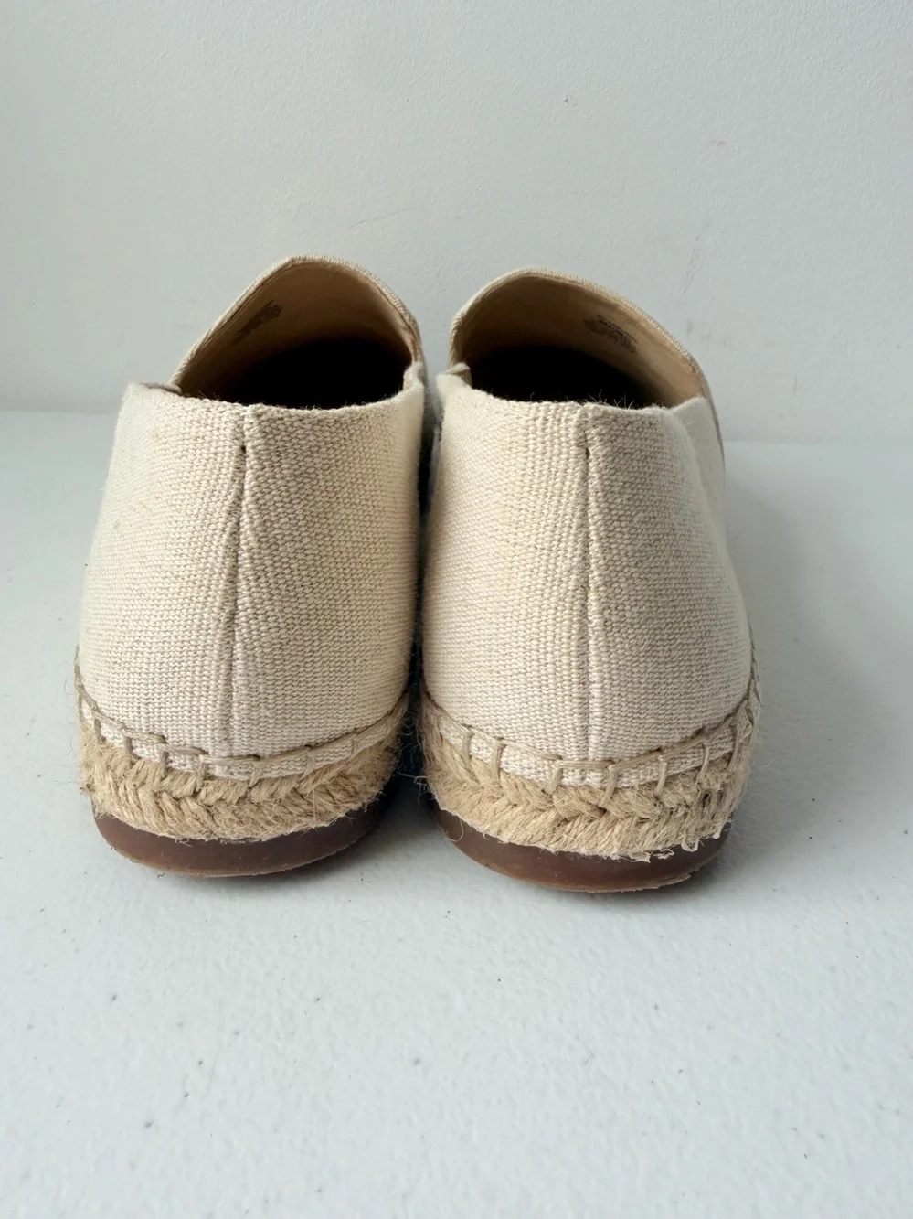 Sole Society Samyrah Espadrille Slip On Flats  Oatmeal Black Size 8